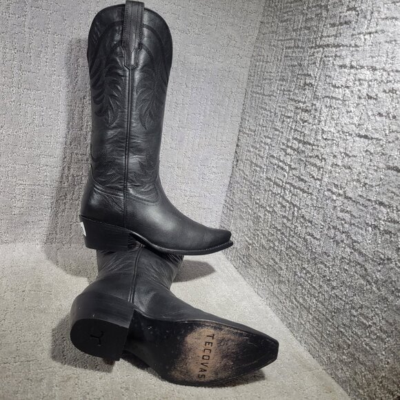 Tecovas The Annie Women's Size US 7.5 Midnight Cowhide Leather Cowgirl 14" Boots - Picture 7 of 11